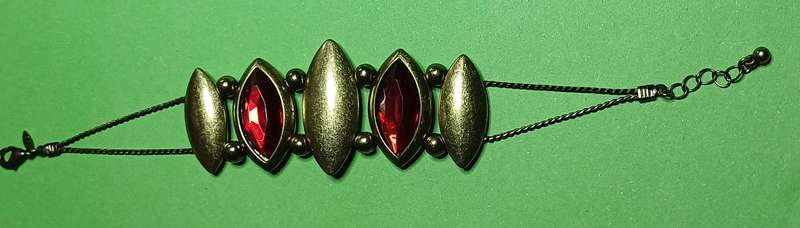 Red Stones with Metal Vintage Bracelet