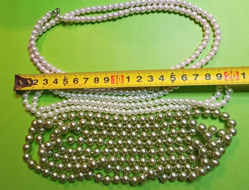 3 sets of Pearls Faux