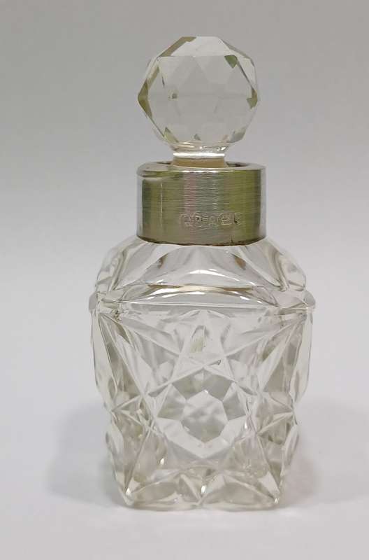 Unusual Silver Mounted Match Striker & Perfume Bottle