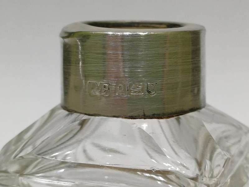 Unusual Silver Mounted Match Striker & Perfume Bottle