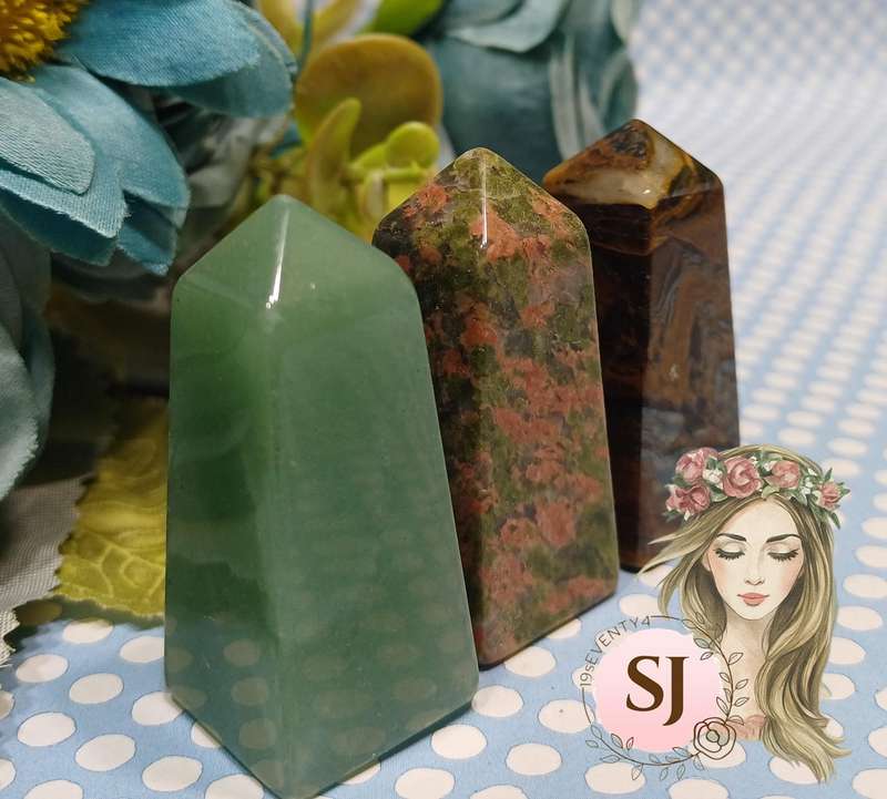 Trio of Crystal Pillars  Mystical Stone Guardians (Approx. 2 x 2 x 4.5 cm Each) | 32 |
