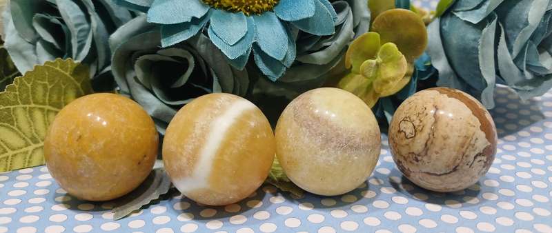Set of 4 Crystal Stone Spheres  Elemental Orbs of Energy  | 35 |