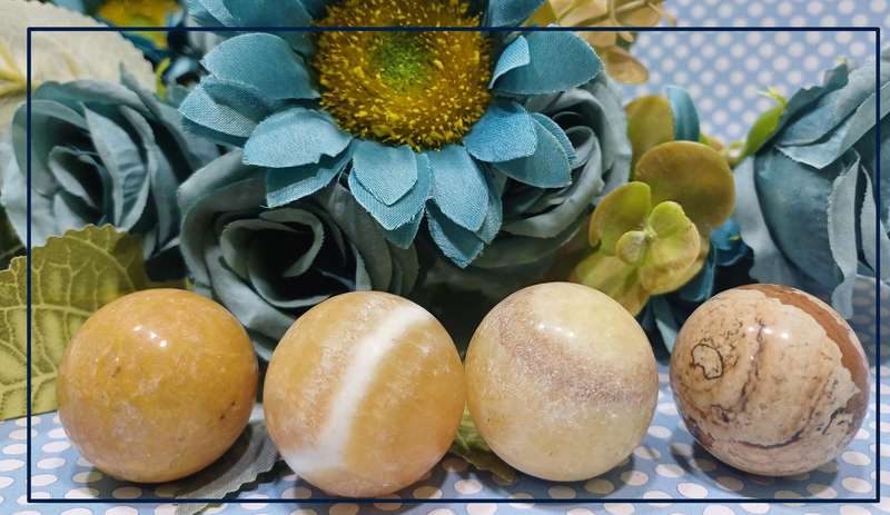 Set of 4 Crystal Stone Spheres  Elemental Orbs of Energy  | 35 |