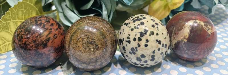 Set of 4 Crystal Stone Spheres  Elemental Orbs of Energy  | 36 |
