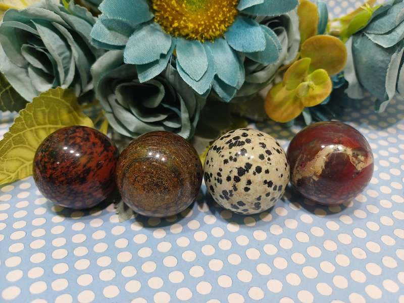 Set of 4 Crystal Stone Spheres  Elemental Orbs of Energy  | 36 |