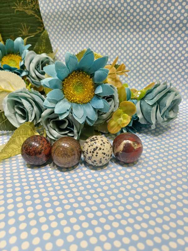 Set of 4 Crystal Stone Spheres  Elemental Orbs of Energy  | 36 |