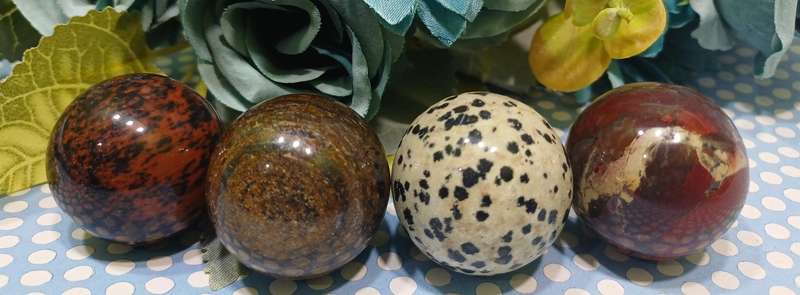 Set of 4 Crystal Stone Spheres  Elemental Orbs of Energy  | 36 |