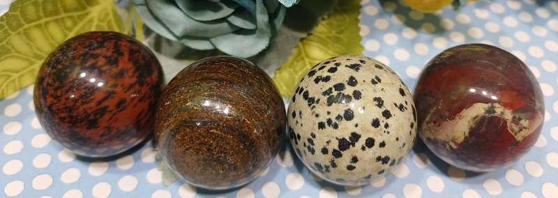 Set of 4 Crystal Stone Spheres  Elemental Orbs of Energy  | 36 |