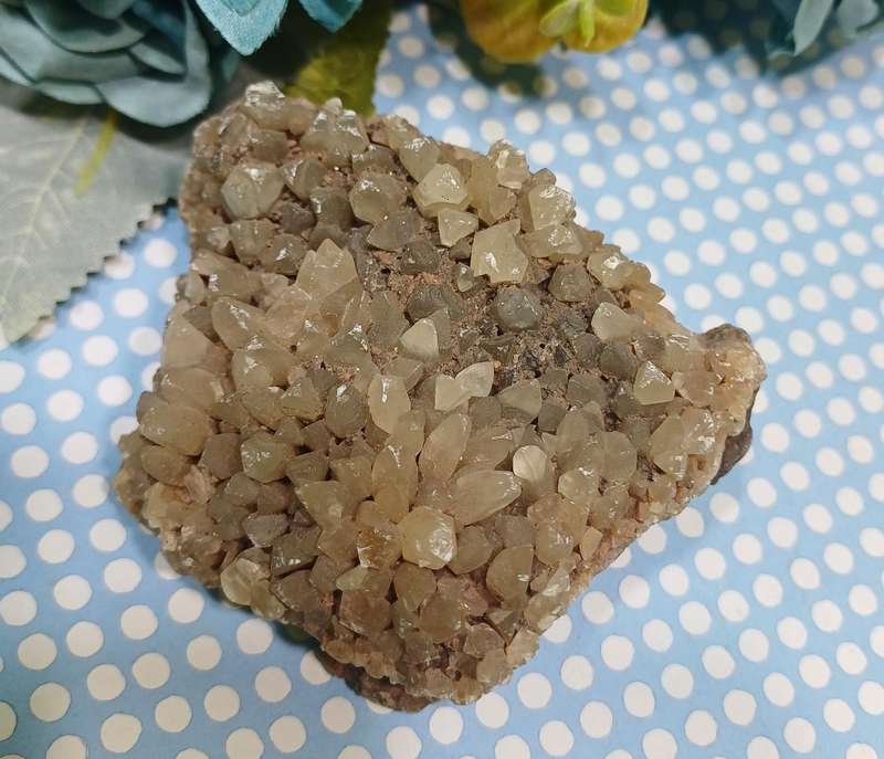 Golden Limonite Quartz on Honeycomb Matrix  Apothecary Curio (Approx. 6 x 7.5 x 4 cm) | 37 |