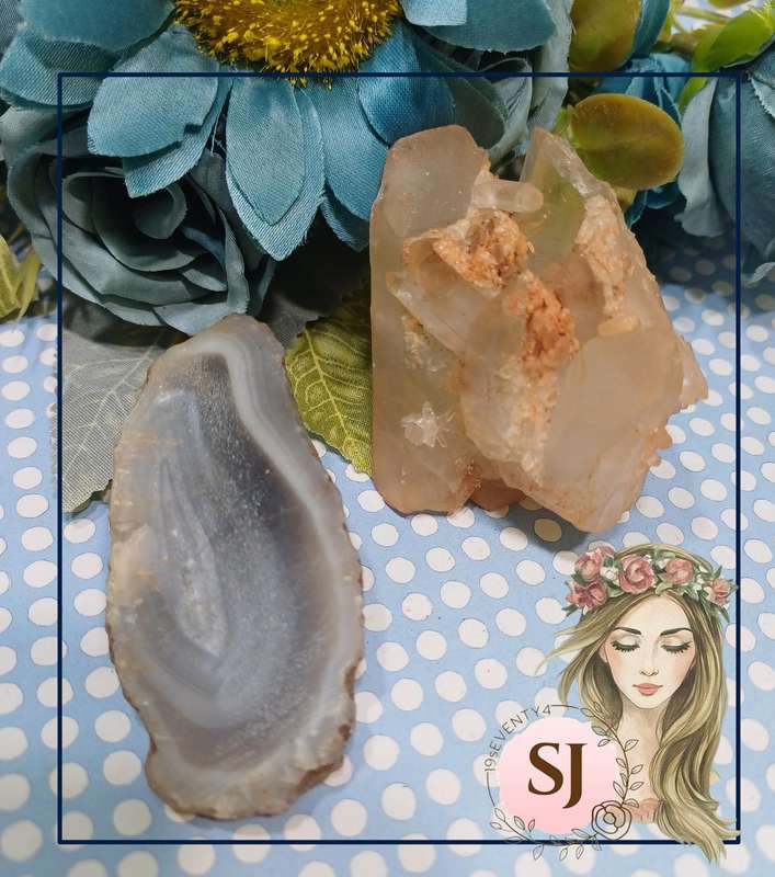 Agate Crystal Fragment & Small Limonite Quartz Clusters Apothecary Curio Set | 39 |