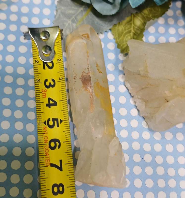 Golden Healer Lemurian Cluster & Clear Quartz Pointer  Arcane Apothecary Set | 40 |