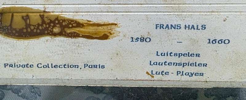 Vintage Delfts Blauw Holland Ceramic Tile in Frame