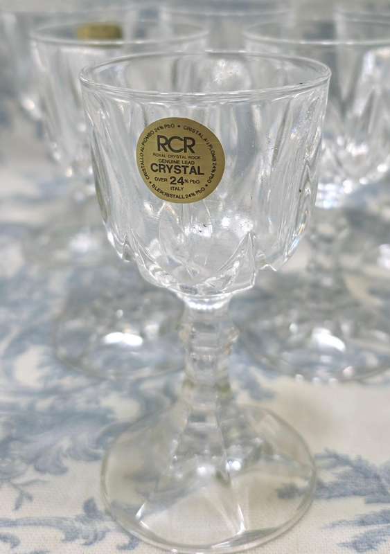 RCR Royal Crystal Rock 24% Lead Crystal Glasses Set of 6