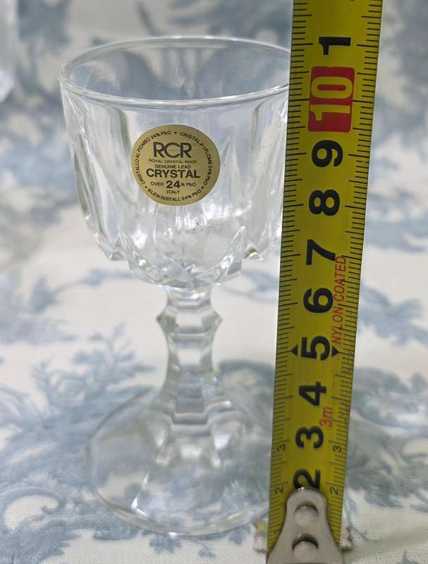 RCR Royal Crystal Rock 24% Lead Crystal Glasses Set of 6
