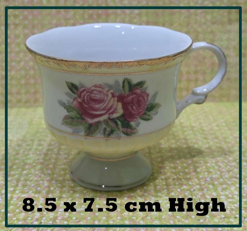 Vintage Porcelain Tea Trio Set | Elegant Rose Pattern | 04 |
