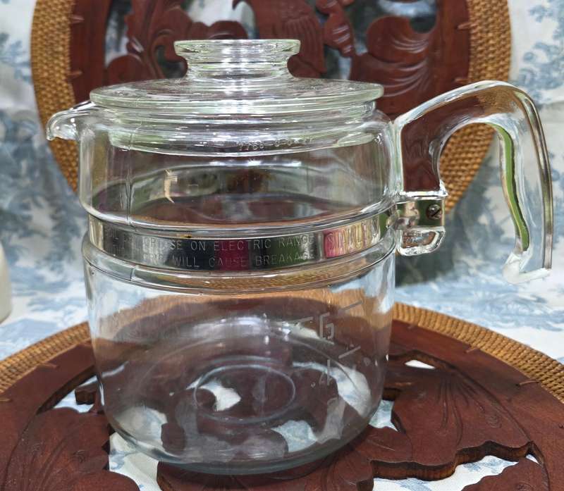 Vintage Pyrex Coffee Jug | Glass & Stainless Steel with Lid