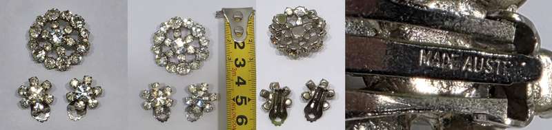 Vintage Jewelry Collection | 4 Brooches, 2 Pairs of Earrings & Decorative Tin