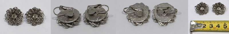 Vintage Jewelry Collection | 4 Brooches, 2 Pairs of Earrings & Decorative Tin
