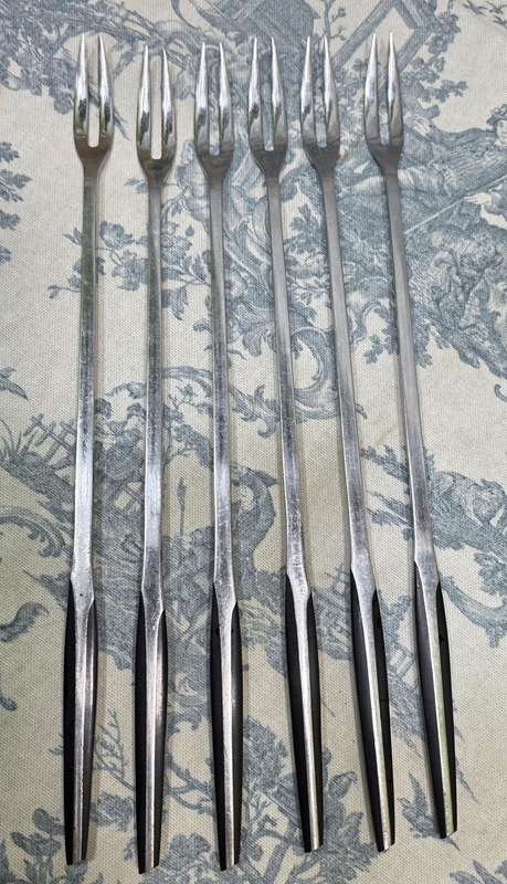 Vintage Eetrite Moderna 6-Piece Stainless Steel Fondue Fork Set