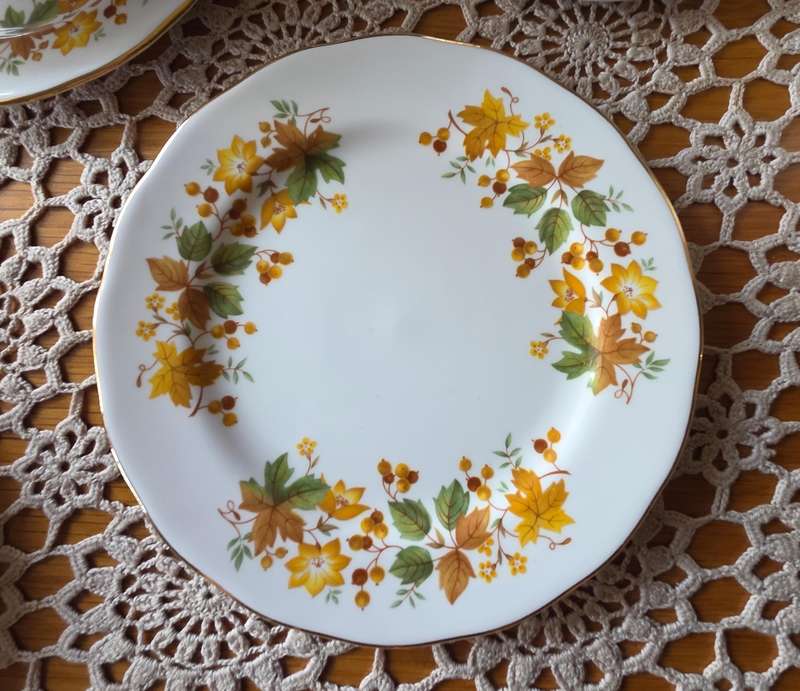 Queen Anne Bone China Tea Set | Autumn Leaves G671 Pattern |