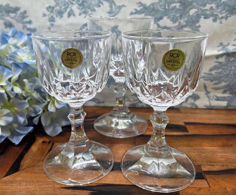 RCR Royal Crystal Rock 24% Lead Crystal Glasses | SET OF 3 |