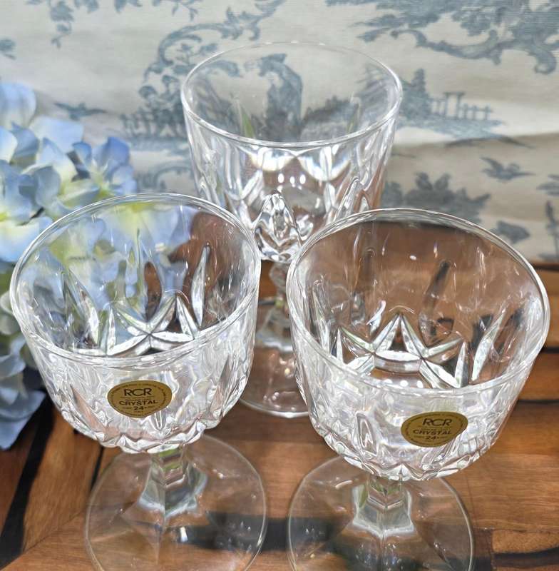 RCR Royal Crystal Rock 24% Lead Crystal Glasses | SET OF 3 |