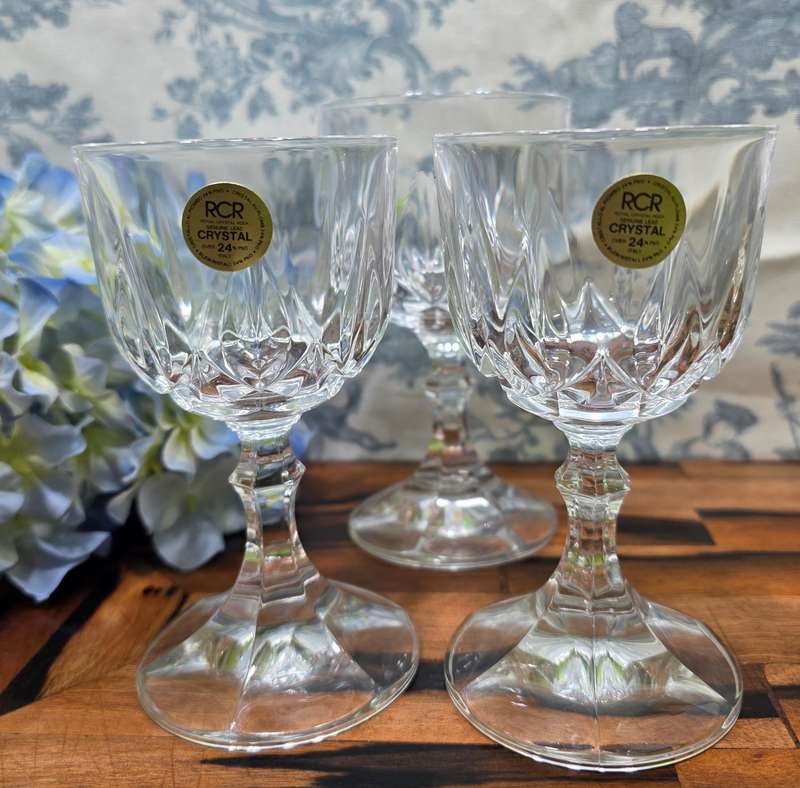 RCR Royal Crystal Rock 24% Lead Crystal Glasses | SET OF 3 |