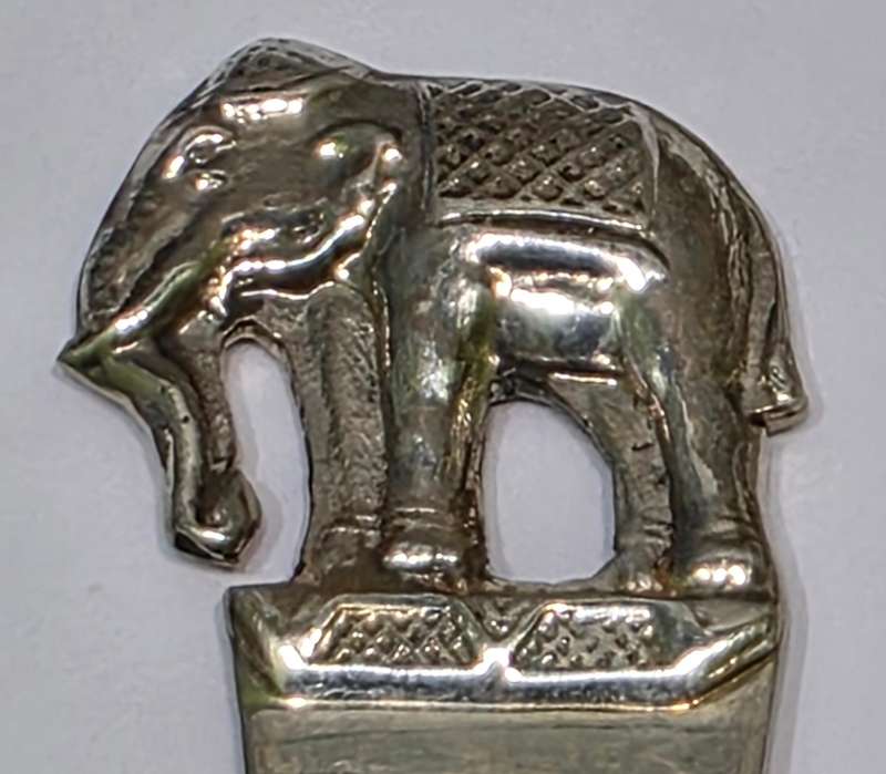 Vintage Sterling Silver Collectors Teaspoon | Elephant Design | 14.31g