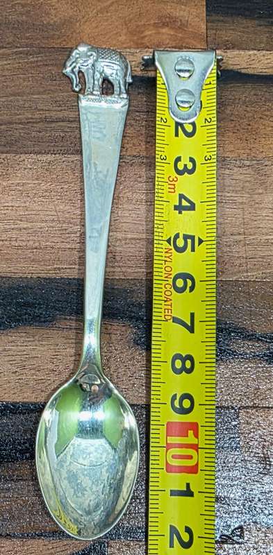 Vintage Sterling Silver Collectors Teaspoon | Elephant Design | 14.31g