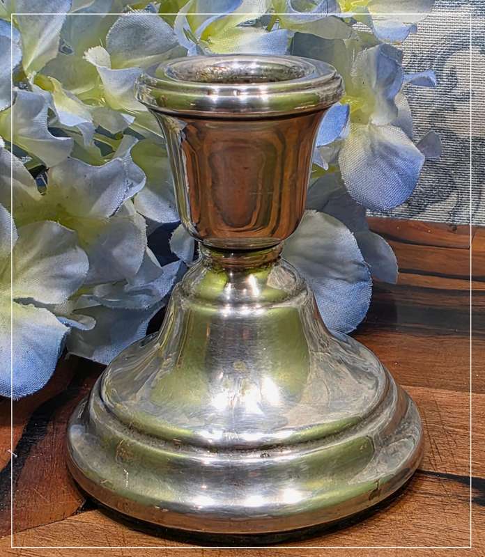 Vintage Sterling Silver Hallmarked Candle Holder