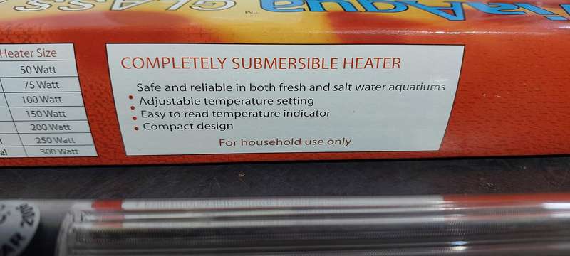 Via Aqua Glass 100 watt aquarium heater