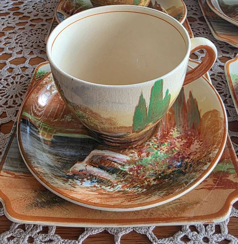 4 ROYAL DOULTON ` WOODLEY DALE` TEA TRIO SETS