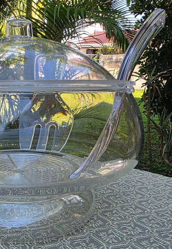 Clear Acrylic Salad Bowl with Matching Utensils