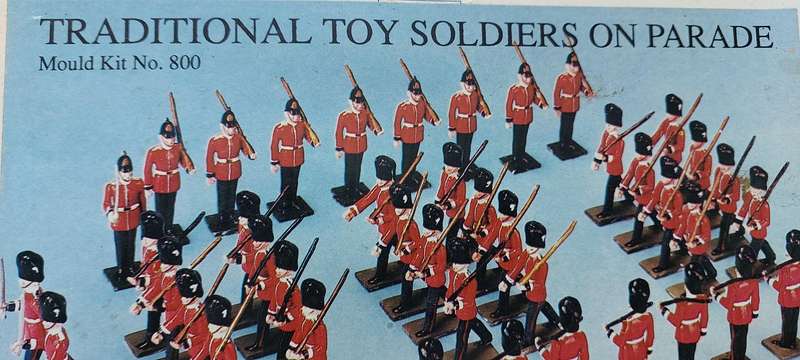 4  moulds for the price of 1  :  Prince August  Lead toy soldier kits   BARGAIN !!!
