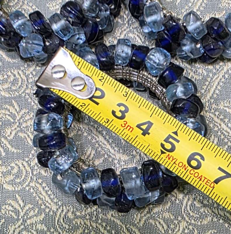 6 Glass Beads Napkin Rings