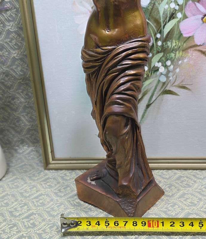 Copper-Plated Greek Lady Figurine  35 cm | Boutique Décor