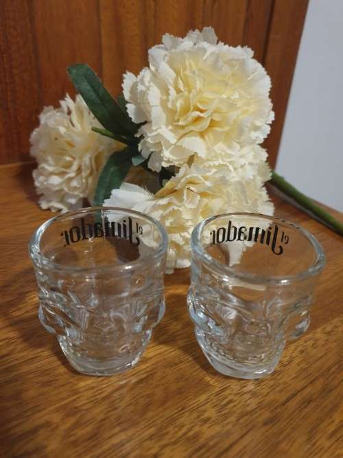 Two Shot Glasses Skulls