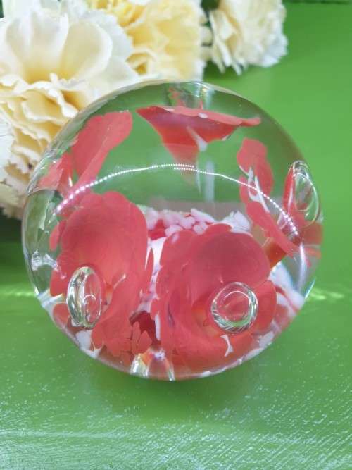Vintage Murano Mouth Blown Glass Paperweight