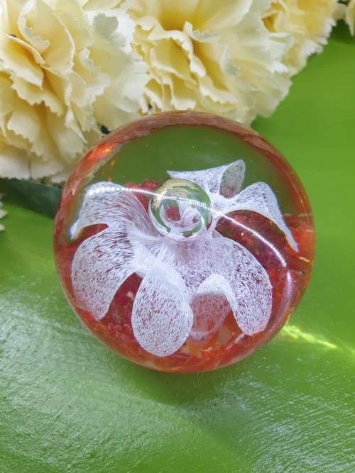 Vintage Murano Mouth Blown Glass Paperweight