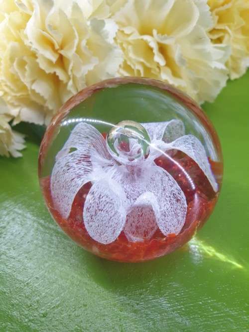 Vintage Murano Mouth Blown Glass Paperweight