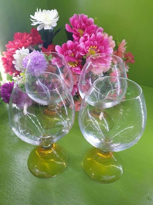 Ron Zacapa Rum Glasses (set of 4) crystal glasses, perfect condition