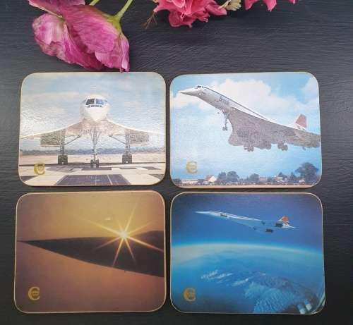 RARE CONCORDE PASSENGER PLACEMATS  SET OF 4