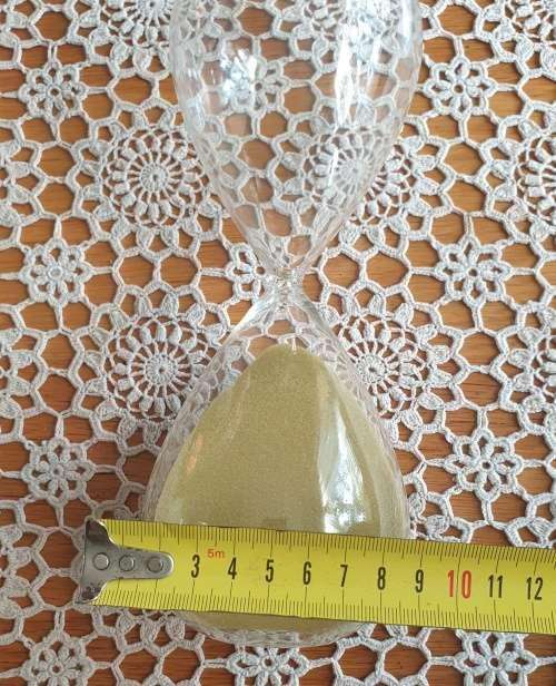 Elegant Clear Glass Hourglass Decor Piece