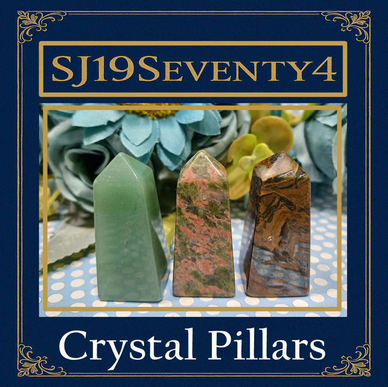 Trio of Crystal Pillars  Mystical Stone Guardians (Approx. 2 x 2 x 4.5 cm Each) | 32 |