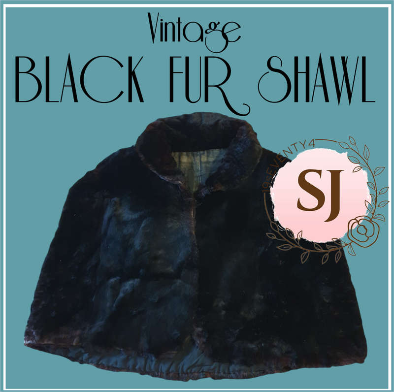 BLACK FUR SHAWL
