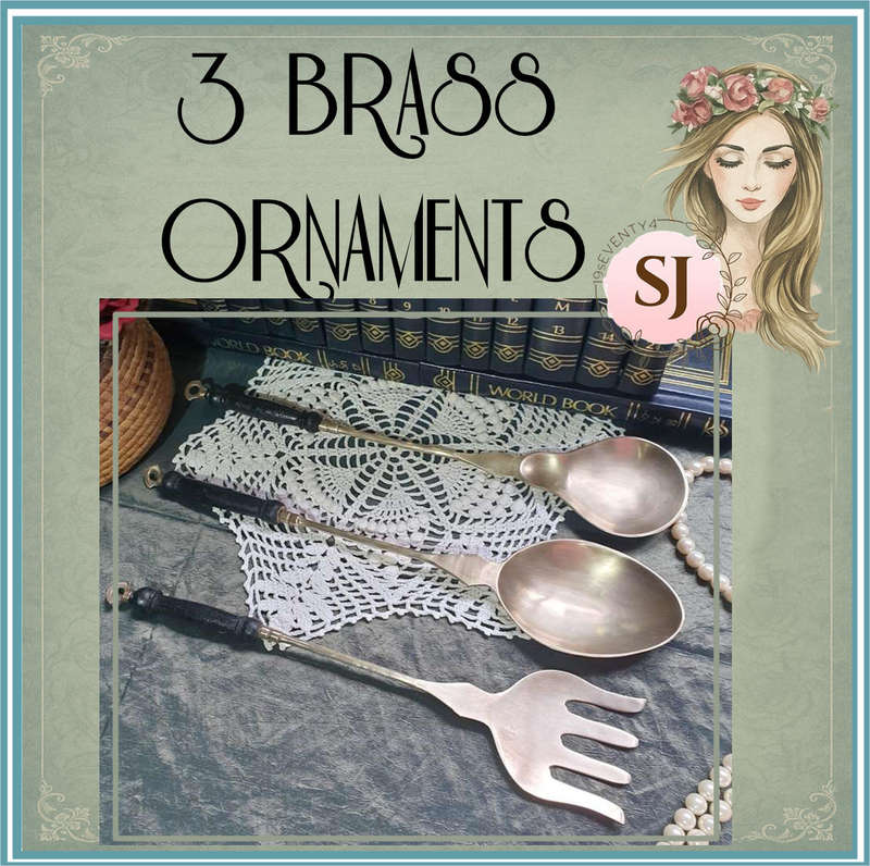 3 BRASS WALL ORNAMENTS
