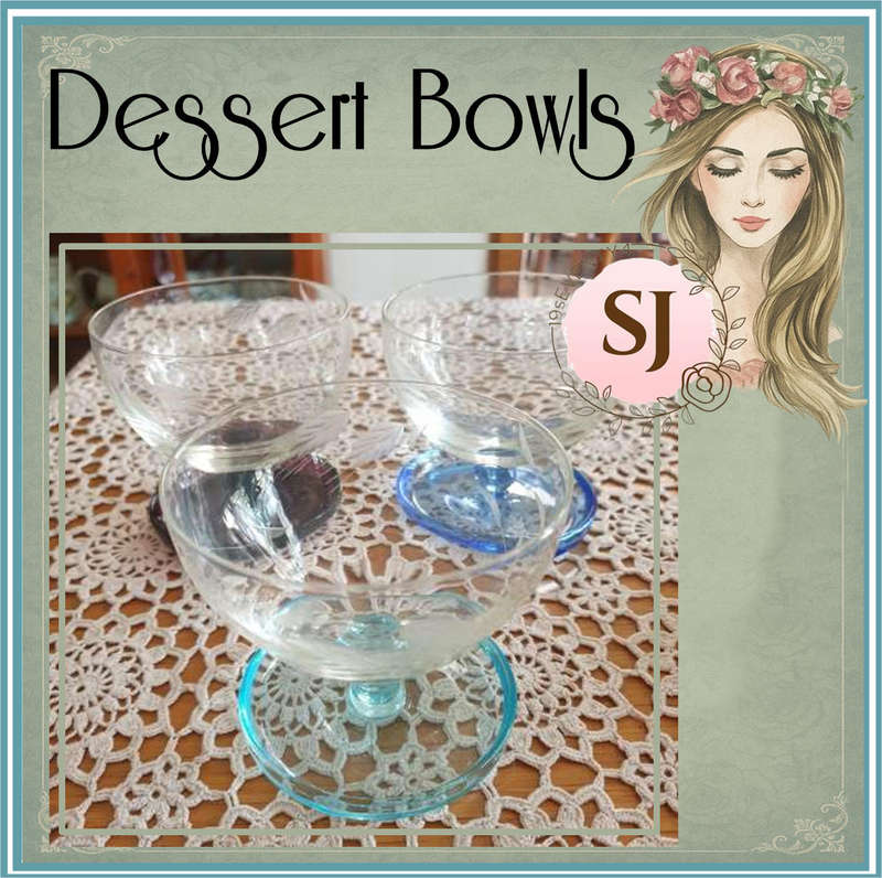 3 Glass Dessert Bowls