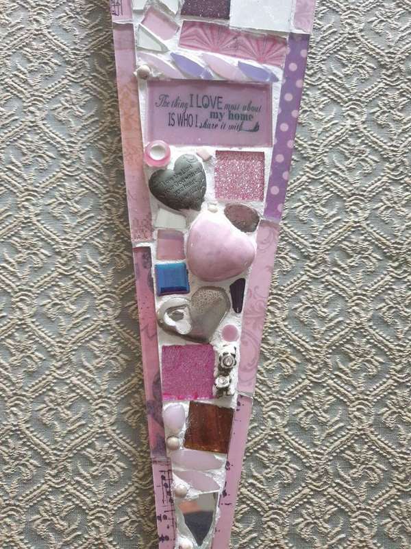 Heart tile wall art