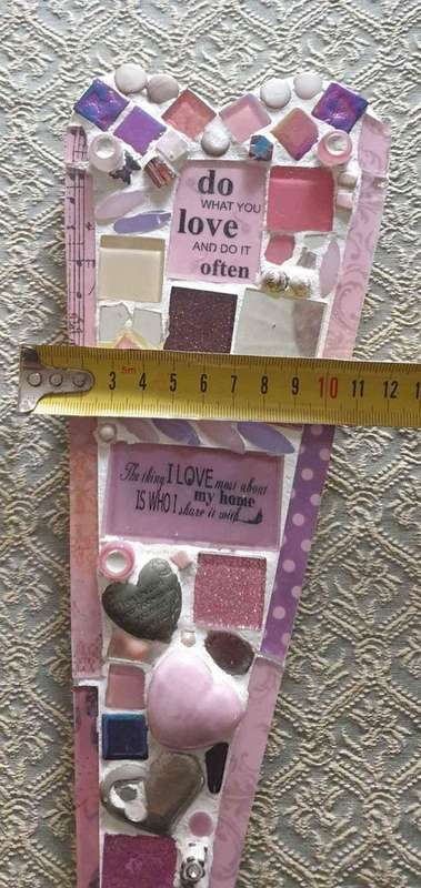 Heart tile wall art