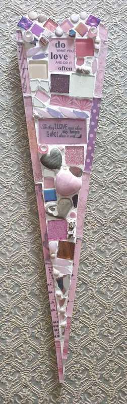 Heart tile wall art